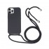 Capa Silicone Apple Iphone 16 Pro Max Preto Com Corda