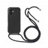Capa Silicone Apple Iphone 16 Preto Com Corda