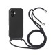 Capa Silicone Apple Iphone 16 Preto Com Corda Capa Silicone Apple Iphone 16 Preto Com Corda