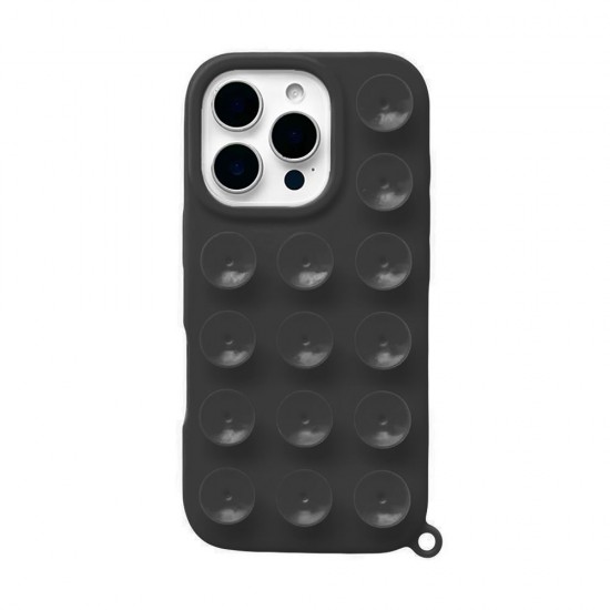 Apple iPhone 15 Pro Max Black Silicone Case With Suction Cups Apple iPhone 15 Pro Max Black Silicone Case With Suction Cups