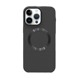 Capa Silicone Dura Apple Iphone 14 Pro Preto Metalizada