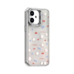 Apple Iphone 16 Plus Transparent Lucky Hard Silicone Case With Stand