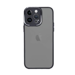 Apple Iphone 15 Pro Max Black Bumper Silicone Gel Case Elektro With Camera Protector