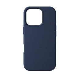 Capa Silicone Dura Apple Iphone 16 Pro Max Azul Couro