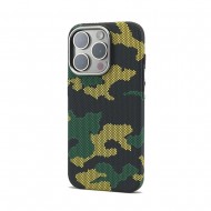 Capa Silicone Tpu Apple Iphone 16 Pro Verde Camuflagem