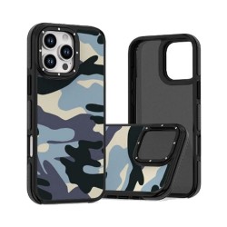 Funda De Silicona TPU Apple Iphone 16 Pro Max Azul Camuflaje