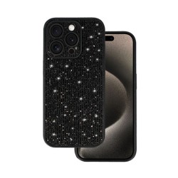 Capa Silicone Tpu Apple Iphone 15 Preto Brilhante Com Protetor De Câmera