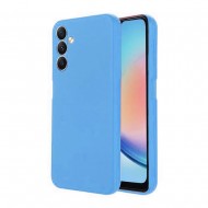 Funda De Silicona Samsung Galaxy A36 Azul Con Protector De Cámara