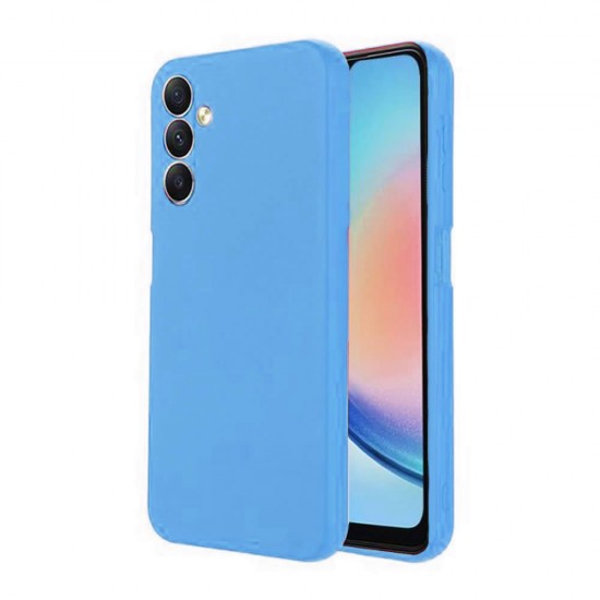 Capa Silicone Samsung Galaxy A36 Azul Com Protetor De Câmera