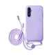 Funda De Silicona Samsung Galaxy A16 Lila Con Cuerda