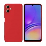 Funda De Silicona Samsung Galaxy A06 Roja Con Protector De Cámara