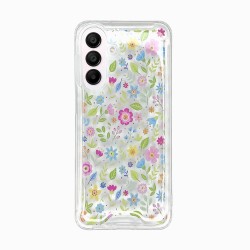 Samsung Galaxy A36/Galaxy A56 Transparent Flower Anti-shock Silicone Case D2