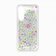 Samsung Galaxy A36/Galaxy A56 Transparent Flower Anti-shock Silicone Case D2