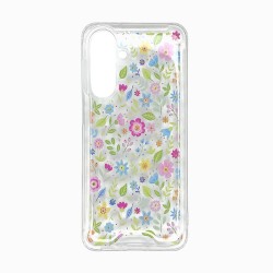 Samsung Galaxy A36/Galaxy A56 Transparent Flower Anti-shock Silicone Case D2