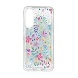 Samsung Galaxy A36/Galaxy A56 Transparent Flower Anti-shock Silicone Case D3