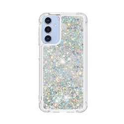 Capa Silicone Dura Com Desenho Brilhante Samsung Galaxy A36/Galaxy A56 Prata