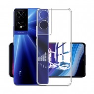 Funda De Gel De Silicona TCL 50 SE Transparente Con Protector De Cámara