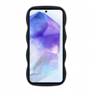 Funda De Gel De Silicona Samsung Galaxy A16 Negra Ondulada