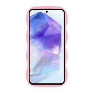 Funda De Gel De Silicona Samsung Galaxy A16 Rosa Ondulada