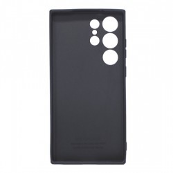 Capa Silicone Gel Samsung Galaxy S24 Ultra Preto Com Protetor De Câmera 3d