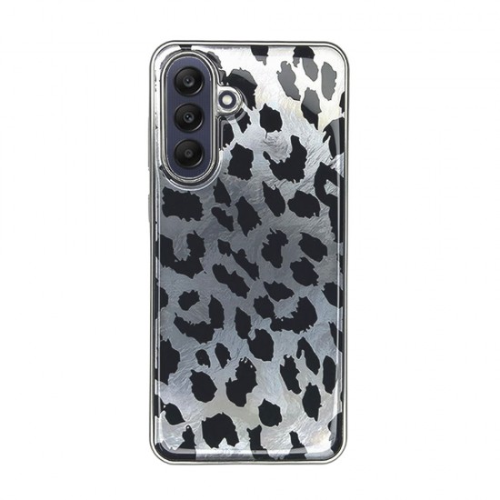 Samsung Galaxy A56 Grey Leopard Metallic TPU Silicone Case Samsung Galaxy A56 Grey Leopard Metallic TPU Silicone Case