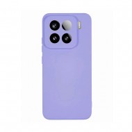 Capa Silicone Gel Xiaomi 15 Lilás Com Protetor De Câmera