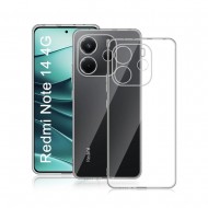 Capa Silicone Gel Xiaomi Redmi Note 14 Transparente Com Protetor De Câmera