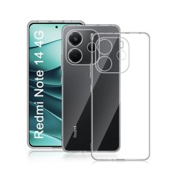 Funda De Gel De Silicona Xiaomi Redmi Note 14 Transparente Con Protector De Cámara