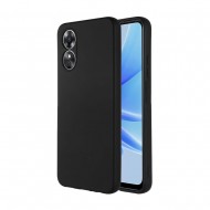 Funda De Gel De Silicona Oppo A78 4G Negra Con Protector De Cámara