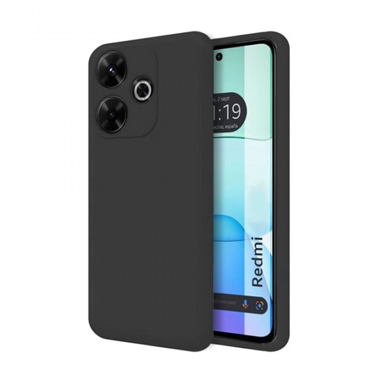 Capa Silicone Xiaomi Redmi Note 14 Preto Com Protetor De Câmera