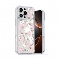 Capa Silicone Anti-Choque Xiaomi Redmi 14c Transparente Flor D1