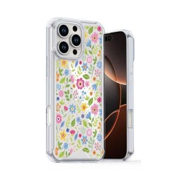 Capa Silicone Dura Anti-Choque Samsung Galaxy A16 Transparente Flor D2