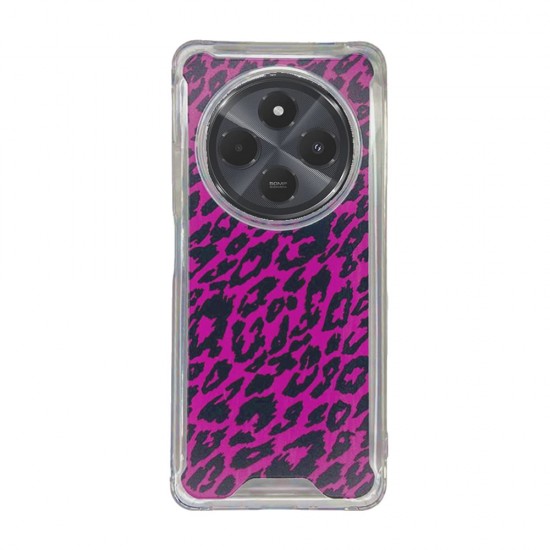 Xiaomi Redmi 14C Pink Leopard Hard Anti-Shock Silicone Case Xiaomi Redmi 14C Pink Leopard Hard Anti-Shock Silicone Case