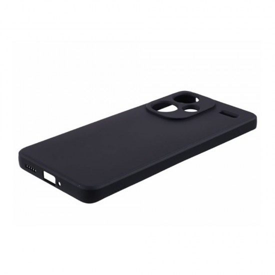 Capa Silicone Gel Xiaomi Redmi Note 13 Pro Plus Preto Com Protetor De Câmera 3d