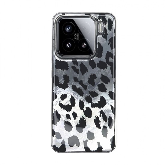 Xiaomi 15 Grey Leopard Metallic TPU Silicone Case Xiaomi 15 Grey Leopard Metallic TPU Silicone Case
