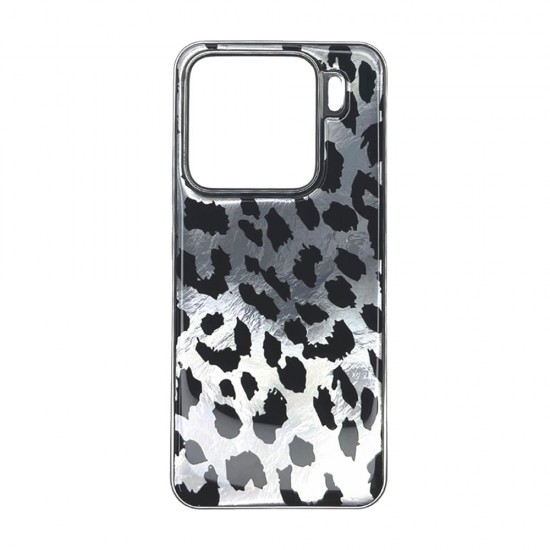 Xiaomi 15 Grey Leopard Metallic TPU Silicone Case Xiaomi 15 Grey Leopard Metallic TPU Silicone Case