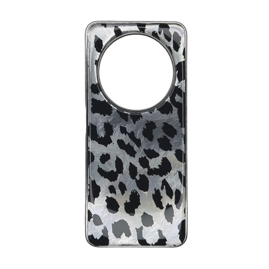 Capa Silicone Tpu Xiaomi Redmi 14c Cinza Leopardo Metalizada Capa Silicone Tpu Xiaomi Redmi 14c Cinza Leopardo Metalizada