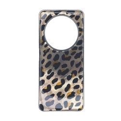 Funda De Silicona TPU Xiaomi Redmi 14C Amarillo Leopardo Metalizada