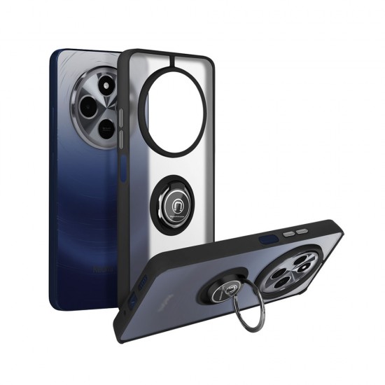 Funda De Silicona TPU Con Anillo De Dedo Magnético Xiaomi Redmi 14C Negro Funda De Silicona TPU Con Anillo De Dedo Magnético Xiaomi Redmi 14C Negro