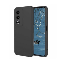 Capa Silicone Gel Oppo A5 2025 Preto Com Protetor De Câmera