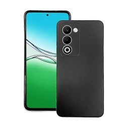 Capa Silicone Gel Oppo A5 2025 Preto Com Protetor De Câmera