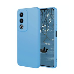Capa Silicone Oppo A80 Azul Claro Com Protetor De Câmera
