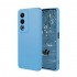 Capa Silicone Oppo A80 Azul Claro Com Protetor De Câmera
