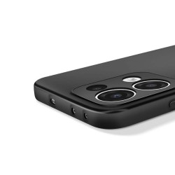 Capa Silicone Oppo Reno13 Pro Preto Com Protetor De Câmera