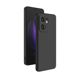 Capa Silicone Oppo Reno13 F Preto Com Protetor De Câmera