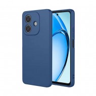 Capa Silicone Oppo A40 Azul Escuro Com Protetor De Câmera