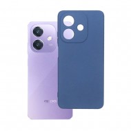 Oppo A40 Dark Blue Silicone Case With Camera Protector