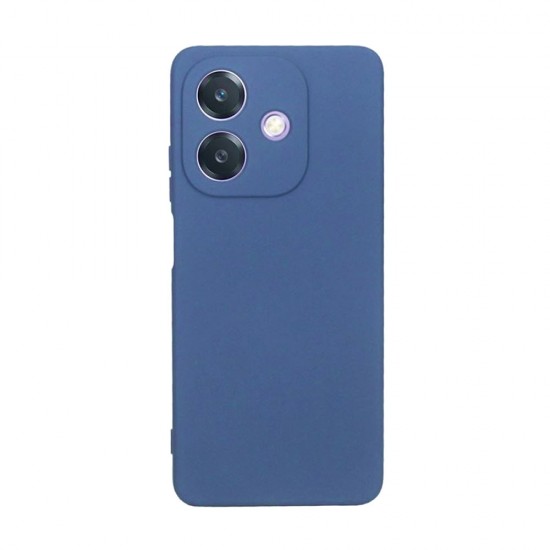 Capa Silicone Oppo A40 Azul Escuro Com Protetor De Câmera