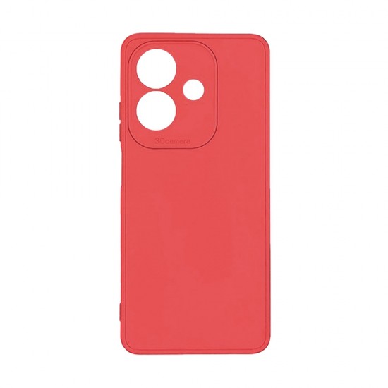 Oppo A40 Red Silicone Gel Case With 3D Camera Protector