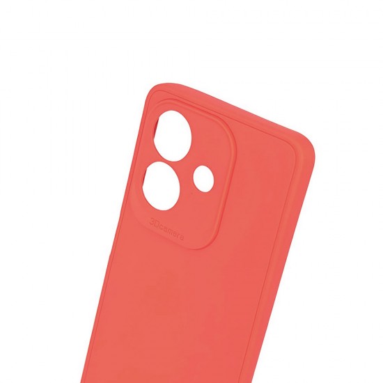 Oppo A40 Red Silicone Gel Case With 3D Camera Protector